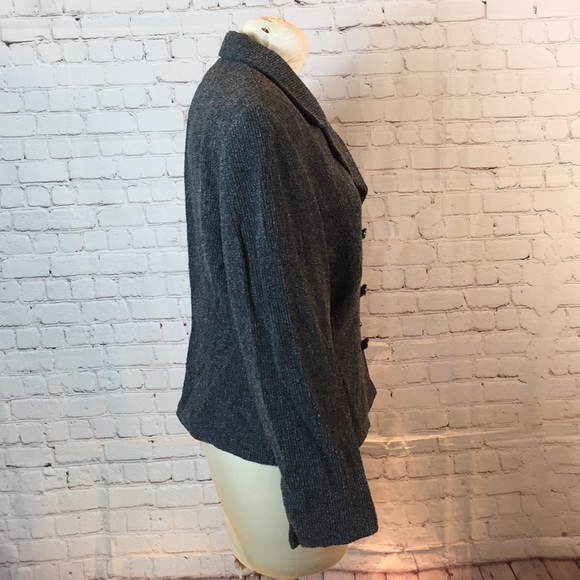 Saks 5th Ave gray blazer w conical buttons - Picture 3 of 6